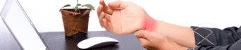 Illustration depicting symptoms of carpal tunnel syndrome.
