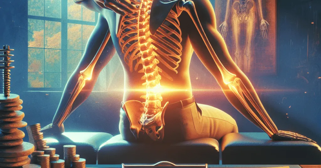 Chiropractor performing a spinal adjustment on a patient with a diagram of the nervous system in the background, illustrating the connection between chiropractic care and nervous system function.