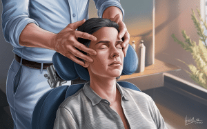 A chiropractor gently adjusts a patient's neck and head to relieve tension headache chiropractic care for tension headaches